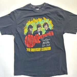 The Monkees 20th Anniversary Vintage Band Concert Music Tour Shirt L